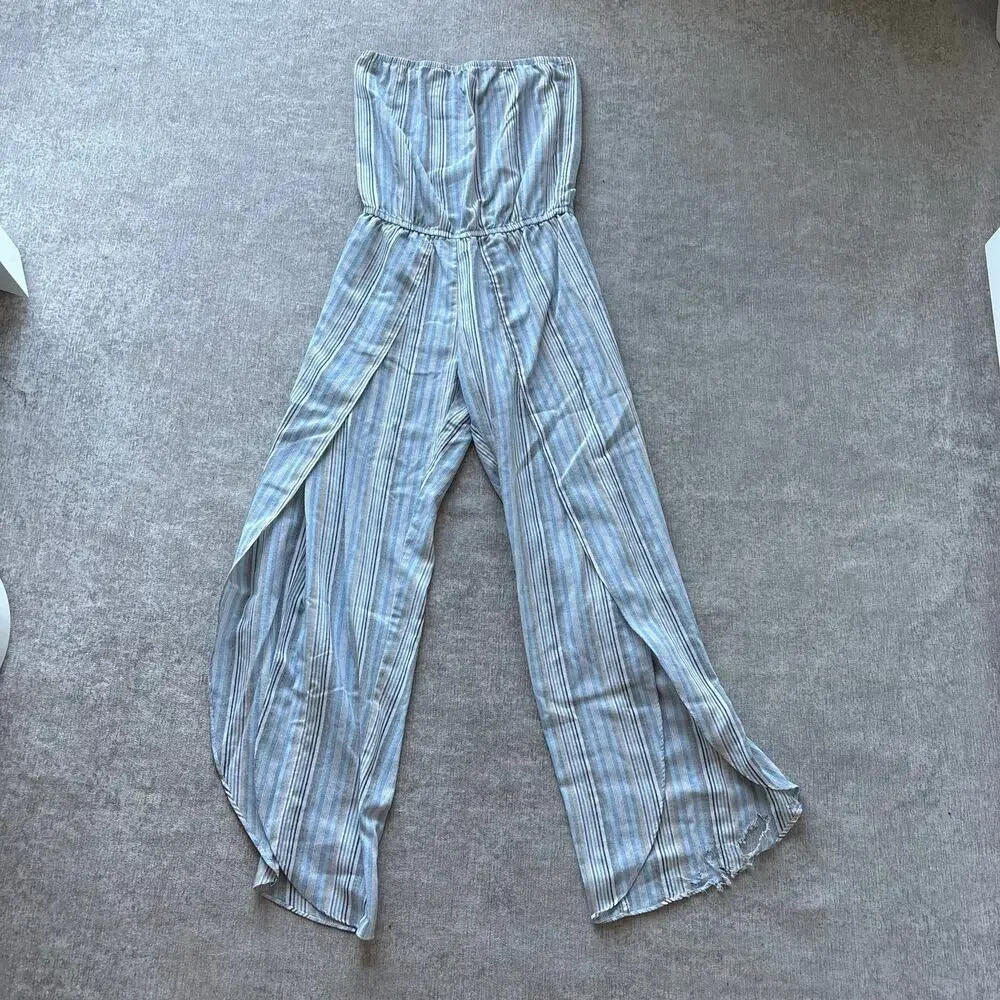Drew Strapless Linen Jumpsuit - Picture 1 of 4